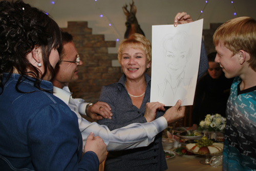 шаржист на свадьбу