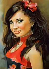 портрет пастель