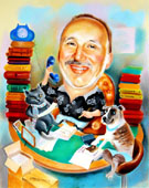 шарж пастелью