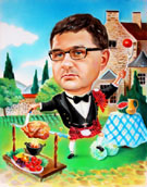 шарж пастелью