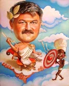 шарж пастелью